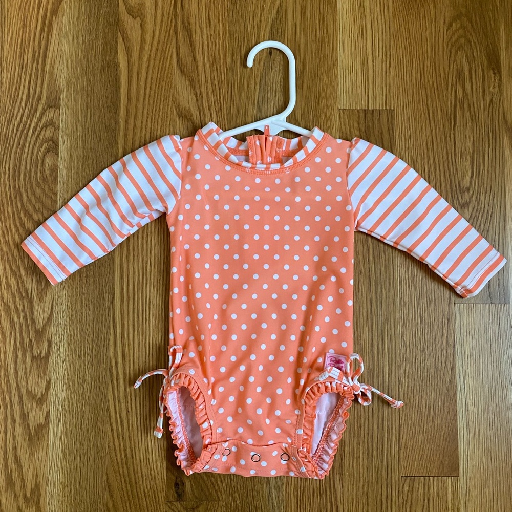 RuffleButts 3-6M long sleeved one piece swimsuit